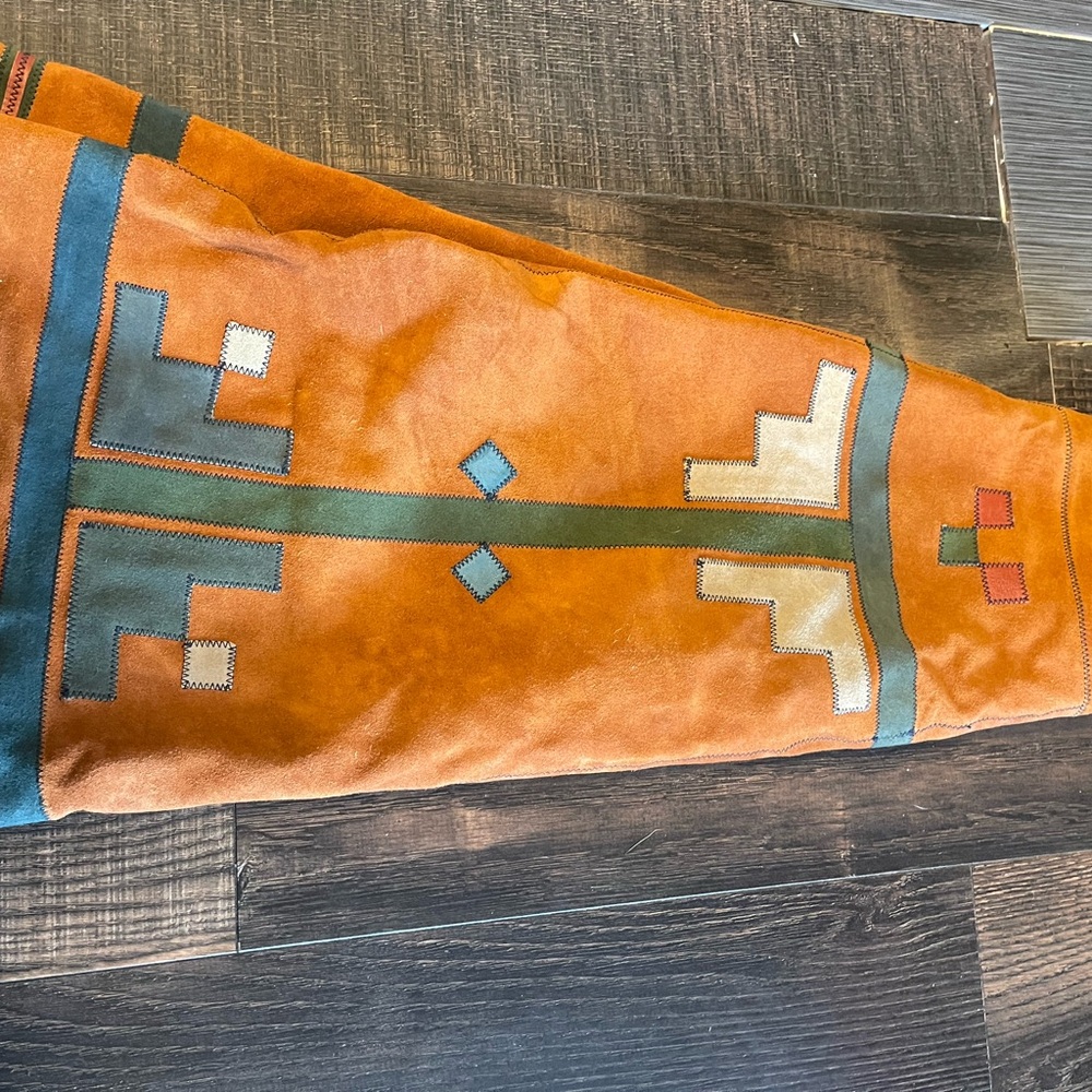 Free People Modern Folk Bohemian Suede Midi Skirt in Rust Color - Picture 6 of 7